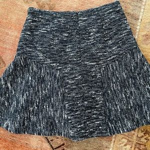 Tweed mini flare skirt